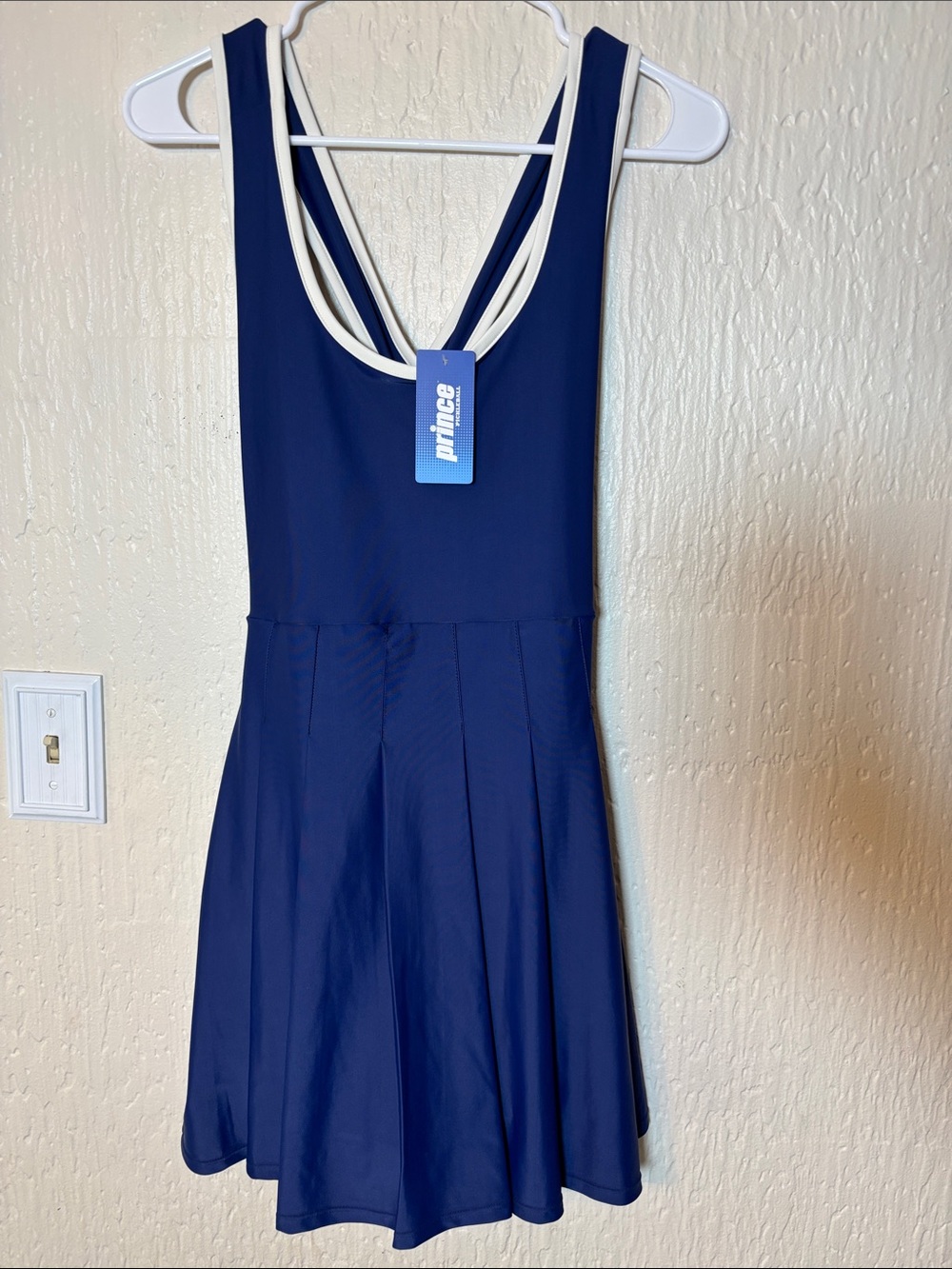 NWT Prince Pickleball Navy Dress with White Trim Tennis Skirt Women Size Small